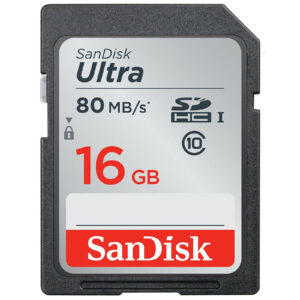 SanDisk 16GB Ultra SDHC SDUNC Class 10 UHS-I 80MB/s HD SD Memory Flash Card