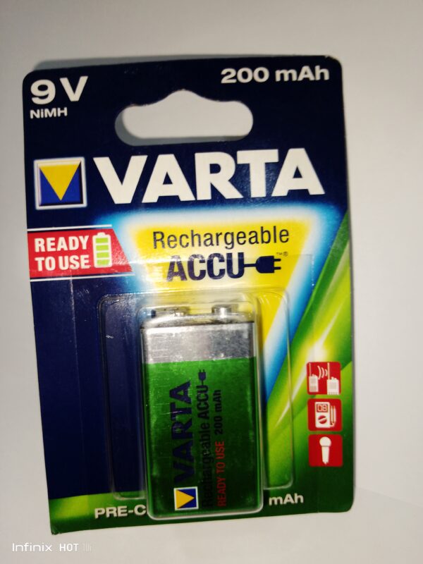 VARTA 9V RECHARGEABLE 200mAh