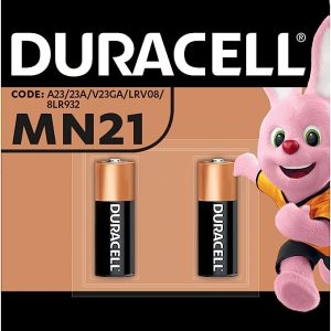 Duracell Specialty Alkaline MN21 Battery 12V, pack of 2 (A23 / 23A / V23GA / LRV08 / 8LR932)