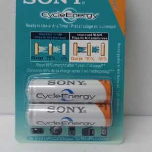 Sony Cycle Energy Rechargeable AA Batteries,Ni-MH4600 mAh