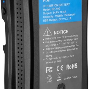 ZiFon BP-190Wh 14.8V -12. 8 Ah V Mount Li-ion Battery