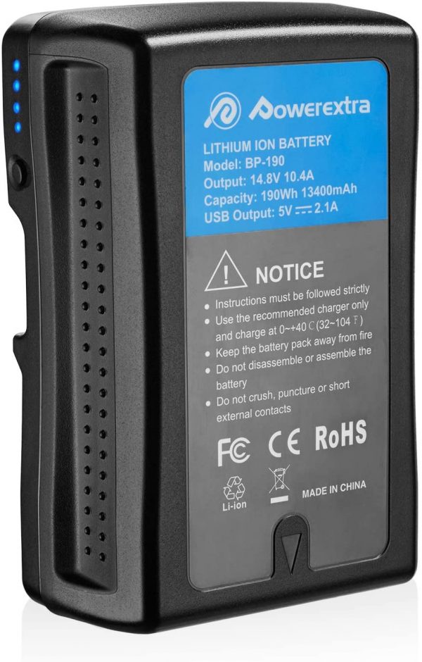 ZiFon BP-190Wh 14.8V -12. 8 Ah V Mount Li-ion Battery